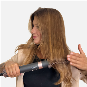 GA.MA Vibrance UniQ, 1500 W, tamsiai pilkos/rožinės - Plaukų formavimo šukos