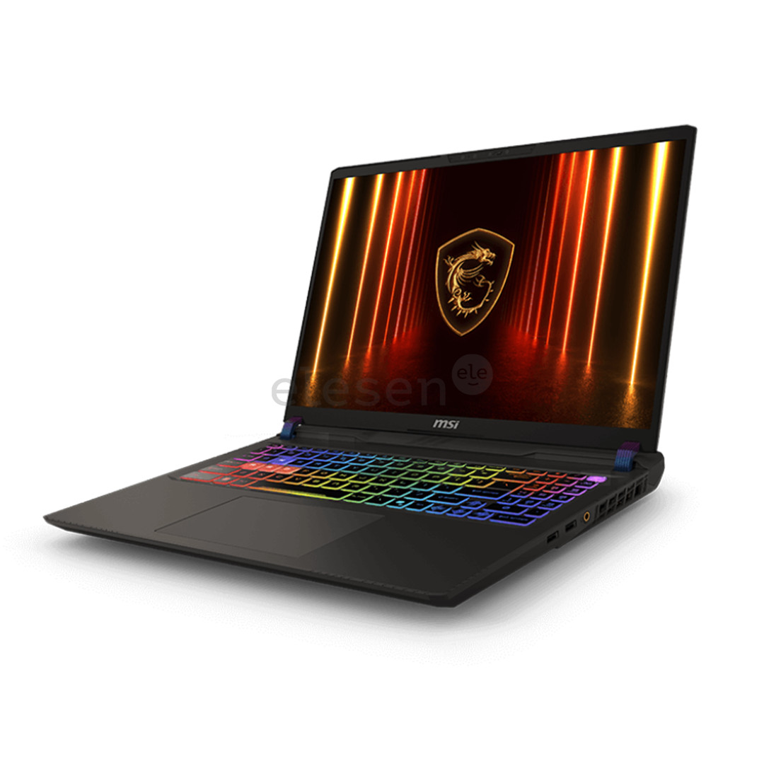 MSI Vector 16 HX AI A2XW, 16'', QHD+, 240 Hz, Ultra 9, 32 GB, 1 TB, RTX 5070 Ti, ENG, pilkas - Nešiojamasis kompiuteris