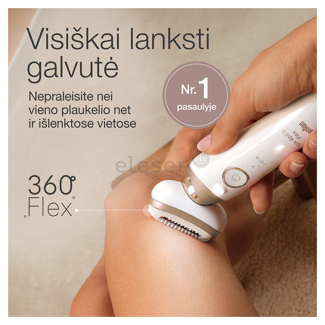 Braun Silk epil 9 Flex, white - Epilator