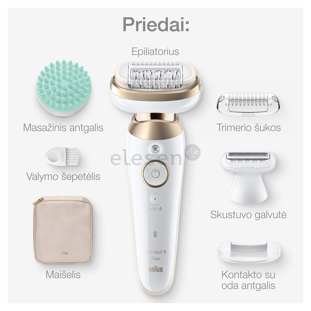 Braun Silk epil 9 Flex, white - Epilator