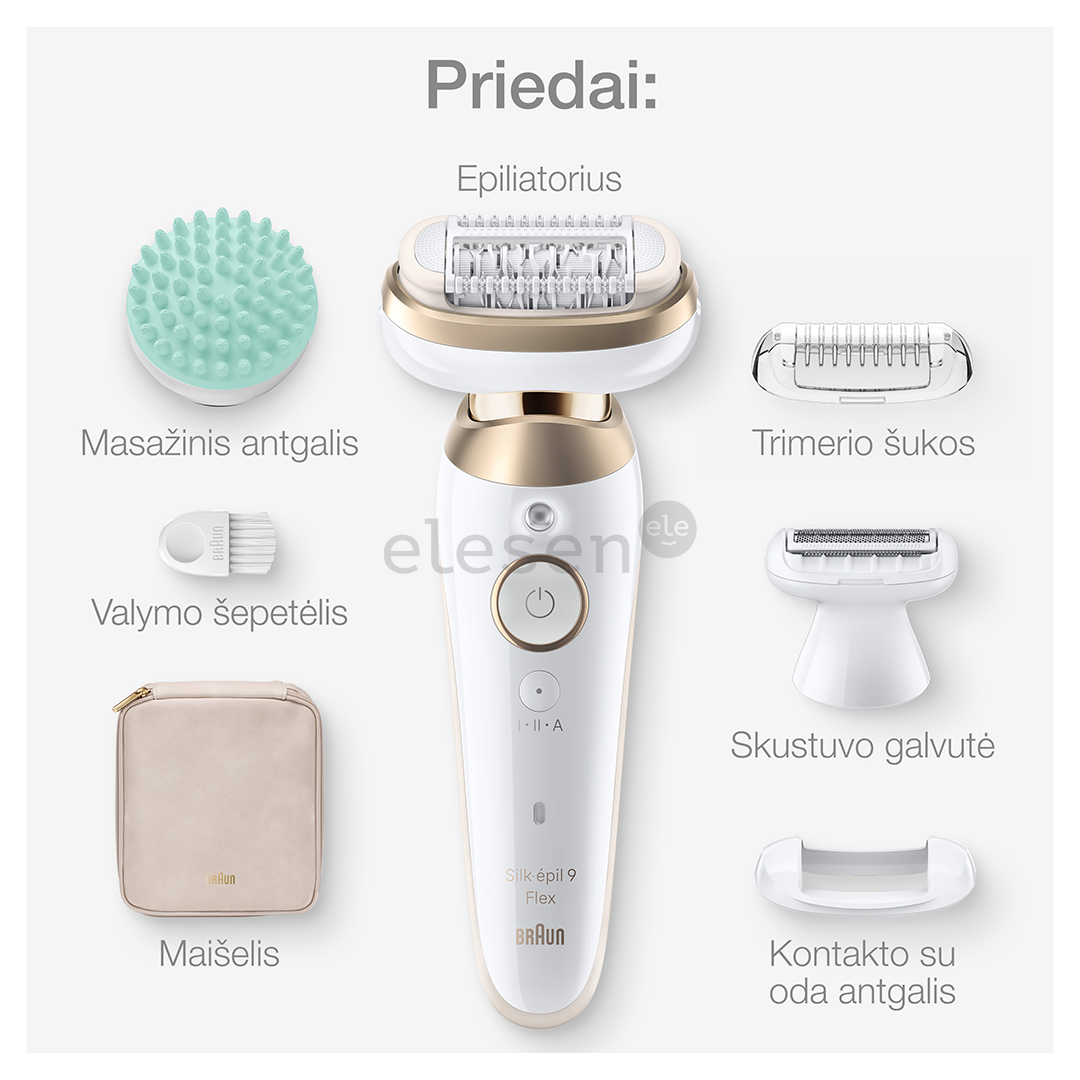 Braun Silk epil 9 Flex, white - Epilator
