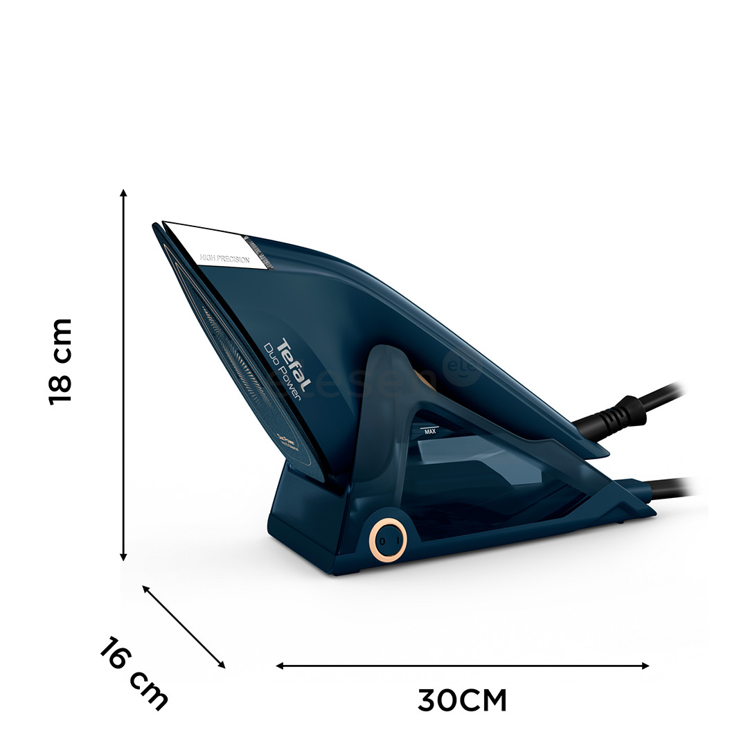 Tefal Duo Power, 2-in-1, 1700 W, tamsiai mėlynas - Garinis lygintuvas