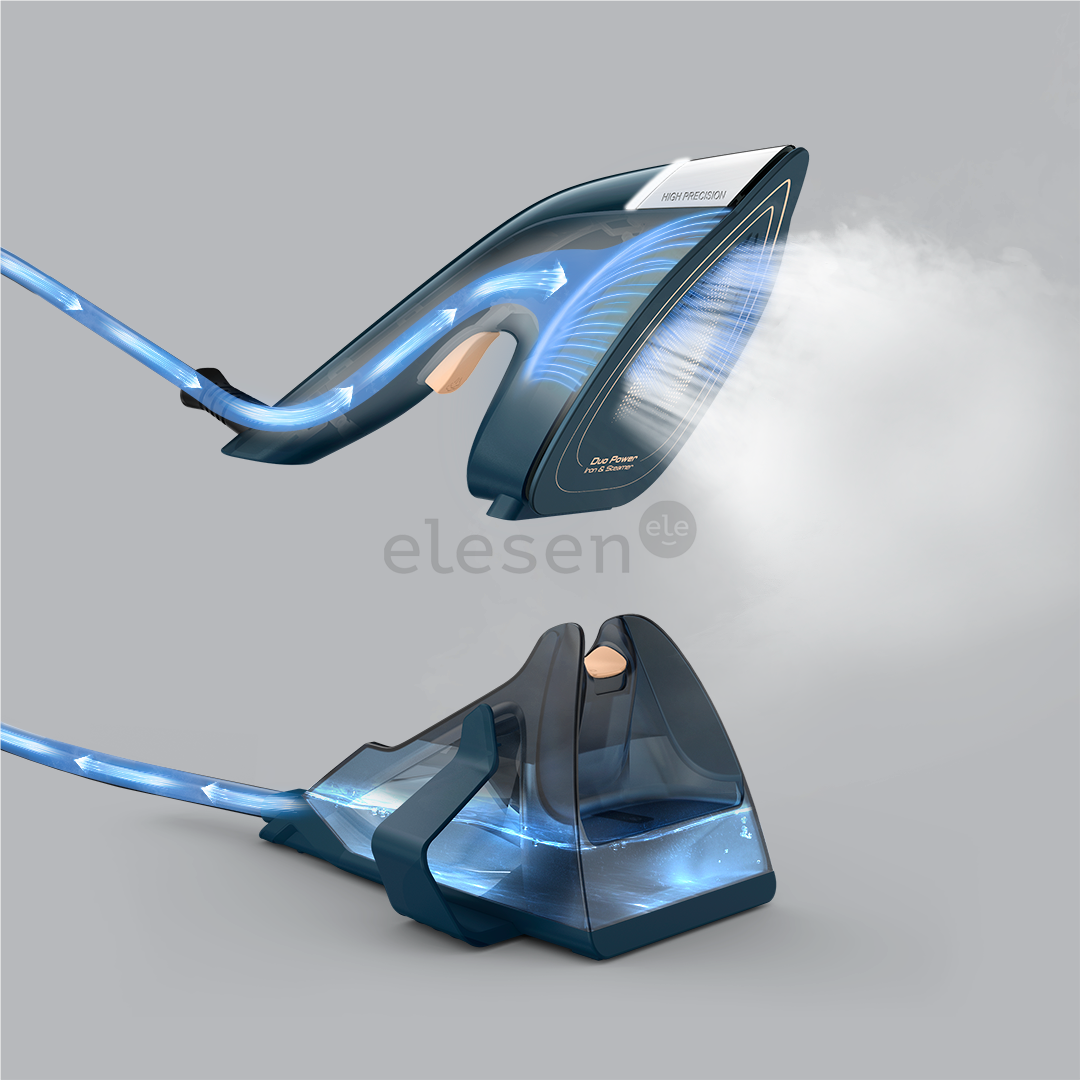 Tefal Duo Power, 2-in-1, 1700 W, tamsiai mėlynas - Garinis lygintuvas