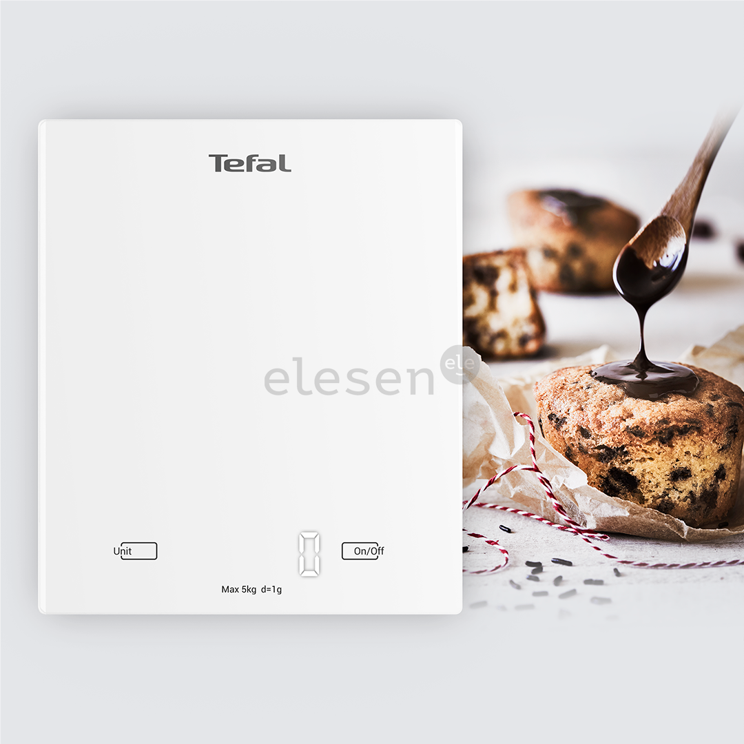 Tefal Essential, baltos - Virtuvinės svarstyklės