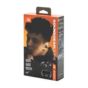 JBL Soundgear Clips, juodos - Belaidės ausinės