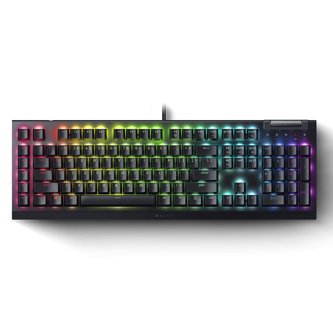 Razer BlackWidow V4 X, Green Switch, механическая, US, черный - Клавиатура