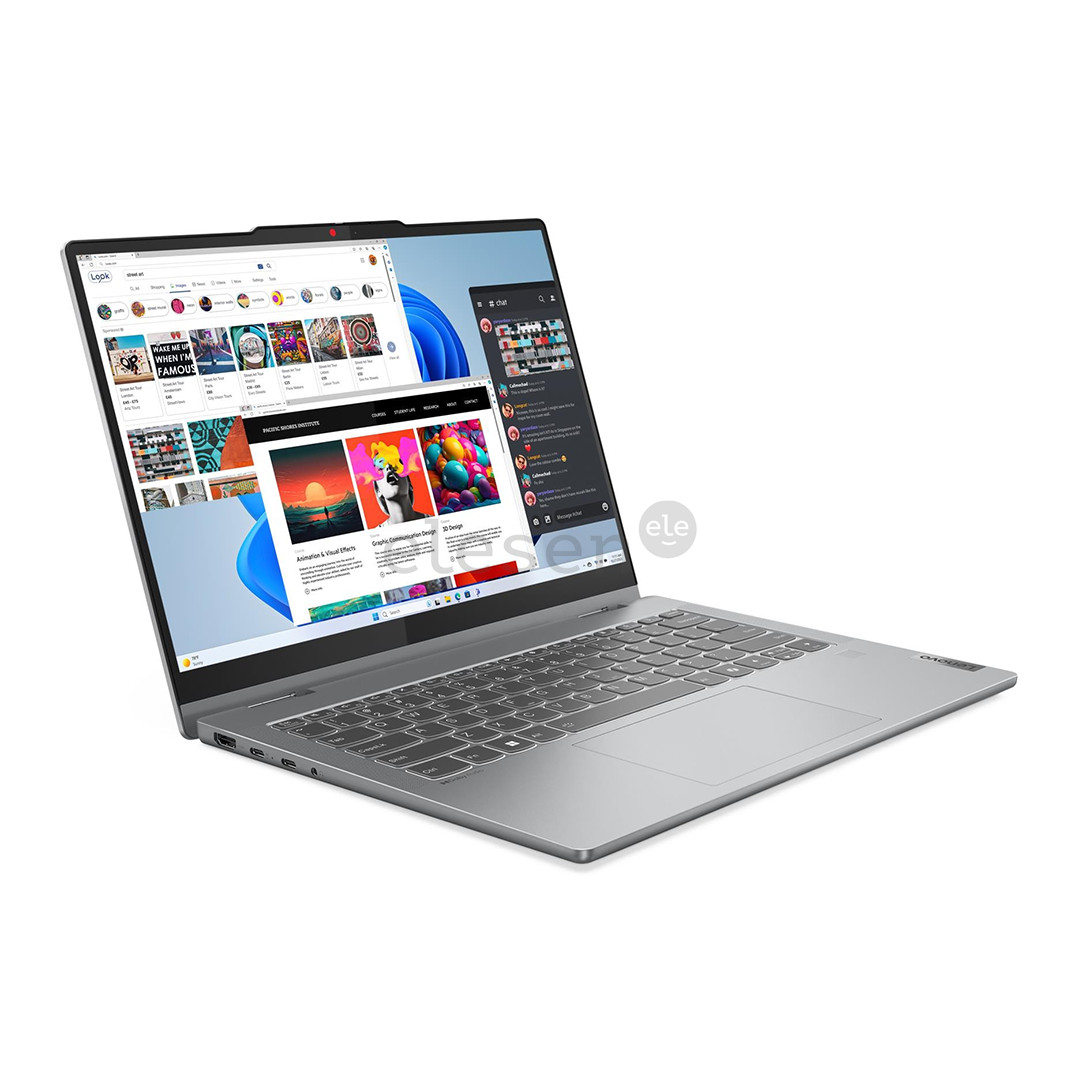Lenovo IdeaPad 5 2-in-1 Gen 9, 14'', WUXGA, OLED, i5, 16 GB, 512 GB, ENG, pilkas - Nešiojamasis kompiuteris