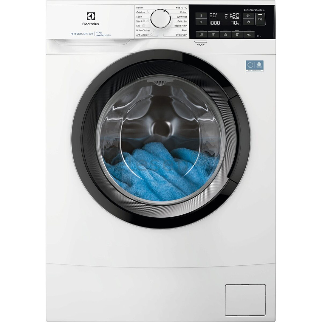 Electrolux 600 Series SensiCare, 7 кг, глубина 44,9 см, 1000 об/мин - Стиральная машина с передней загрузкой