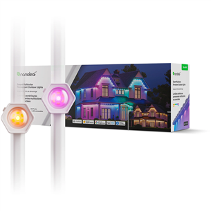 Nanoleaf Smart Multicolor Permanent Outdoor Lights, Starter kit, 15 m, RGB, baltas - Išmanusis LED apšvietimas N7401K02-15POL