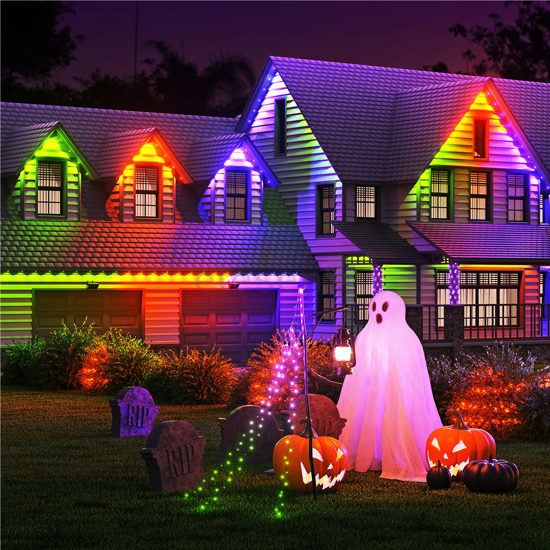 Nanoleaf Smart Multicolor Permanent Outdoor Lights, Starter kit, 15 m, RGB, baltas - Išmanusis LED apšvietimas