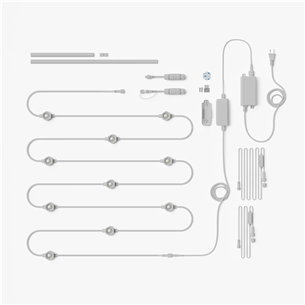Nanoleaf Smart Multicolor Permanent Outdoor Lights, Starter kit, 15 m, RGB, baltas - Išmanusis LED apšvietimas