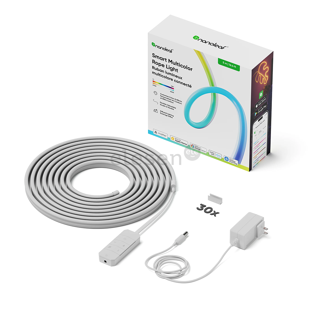 Nanoleaf Matter Smart Multicolor Rope Light, 5 m, RGB, balta - LED juosta