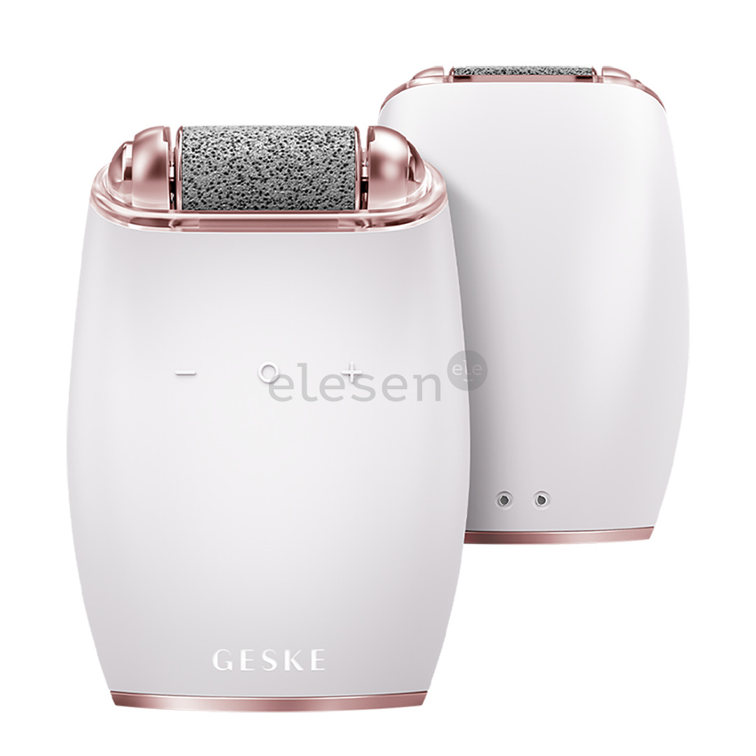 Geske SmartAppGuided, 7-in1, white/pink - Electric pumice foot smoothing roller