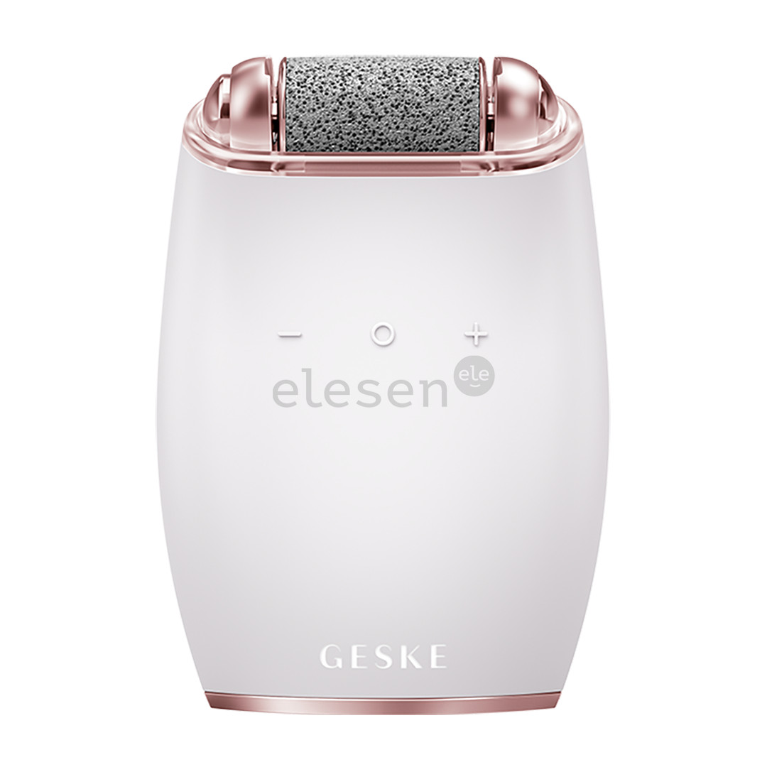Geske SmartAppGuided, 7-in1, white/pink - Electric pumice foot smoothing roller