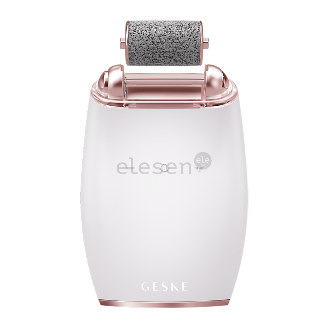 Geske SmartAppGuided, 7-in1, white/pink - Electric pumice foot smoothing roller