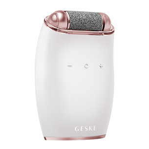 Geske SmartAppGuided, 7-in1, white/pink - Electric pumice foot smoothing roller