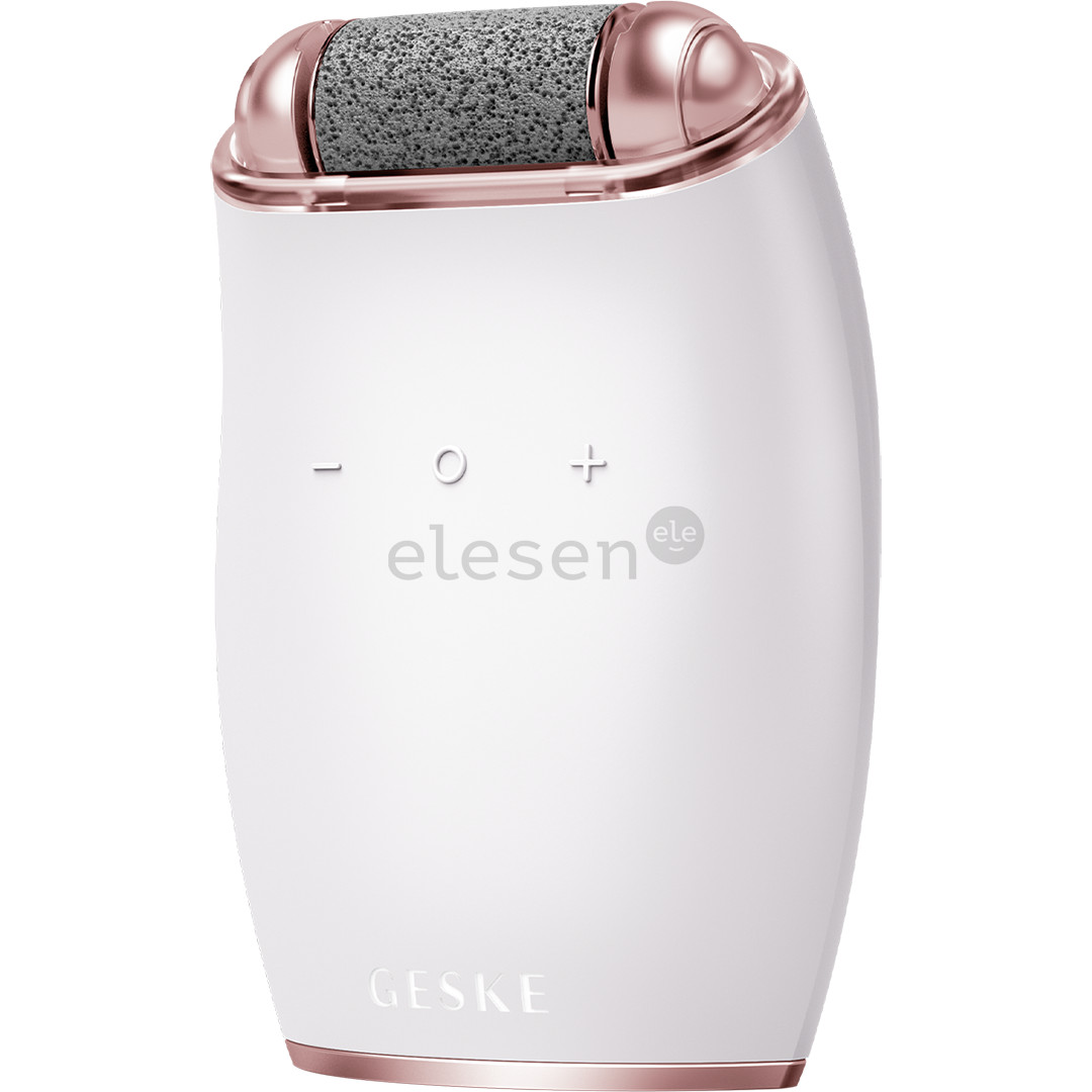 Geske SmartAppGuided, 7-in1, white/pink - Electric pumice foot smoothing roller