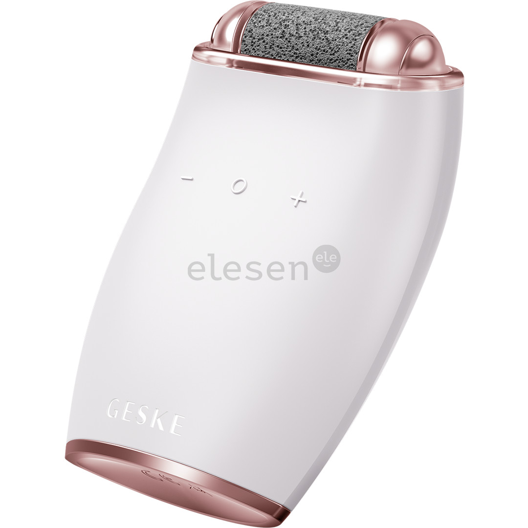 Geske SmartAppGuided, 7-in1, white/pink - Electric pumice foot smoothing roller