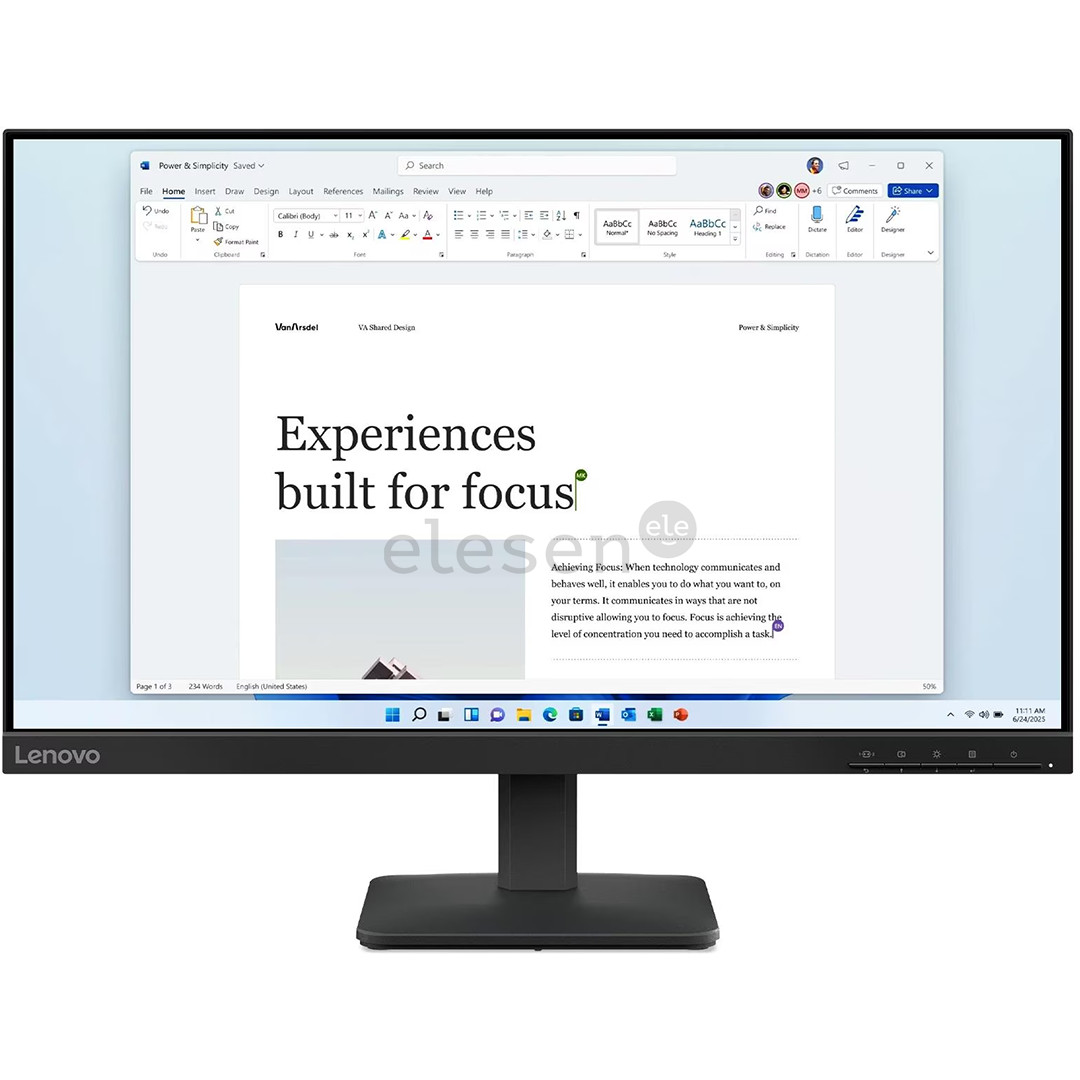 Lenovo L24-4e, 24'', FHD, IPS, 100 Hz, raven black - Monitor