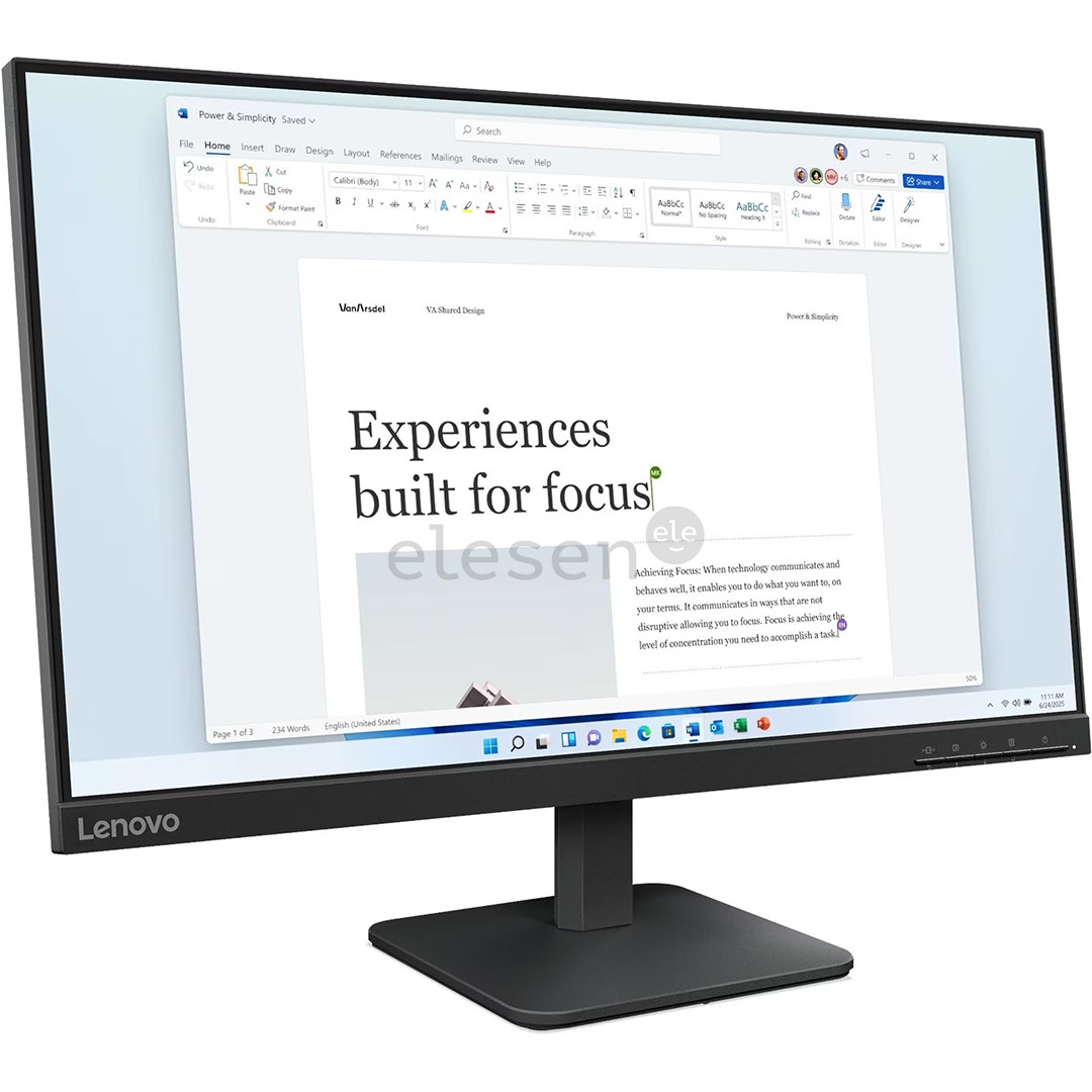 Lenovo L24-4e, 24'', FHD, IPS, 100 Hz, raven black - Monitor