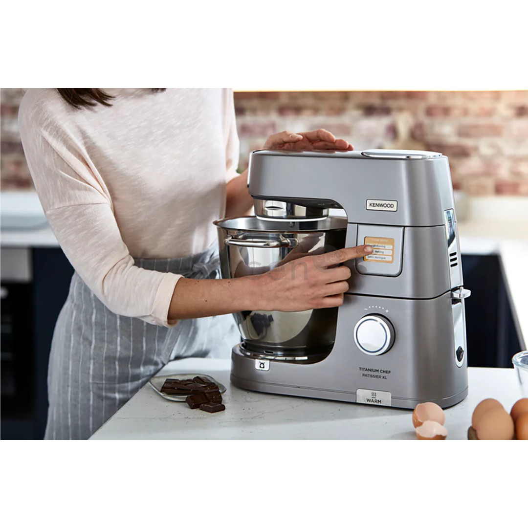 Kenwood Titanium Chef Patissier XL, 7 L/5 L, 1400 W, pilkas - Virtuvinis kombainas