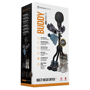 Hedgehog Buddy, 4x4, juodas - Batų džiovintuvas