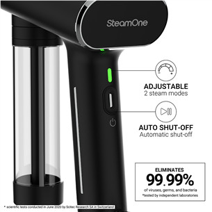 SteamOne Karl 2, 2000 W, juodas - Garinis lygintuvas