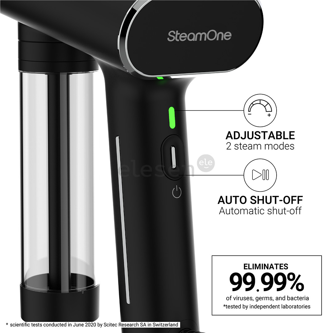 SteamOne Karl 2, 2000 W, juodas - Garinis lygintuvas