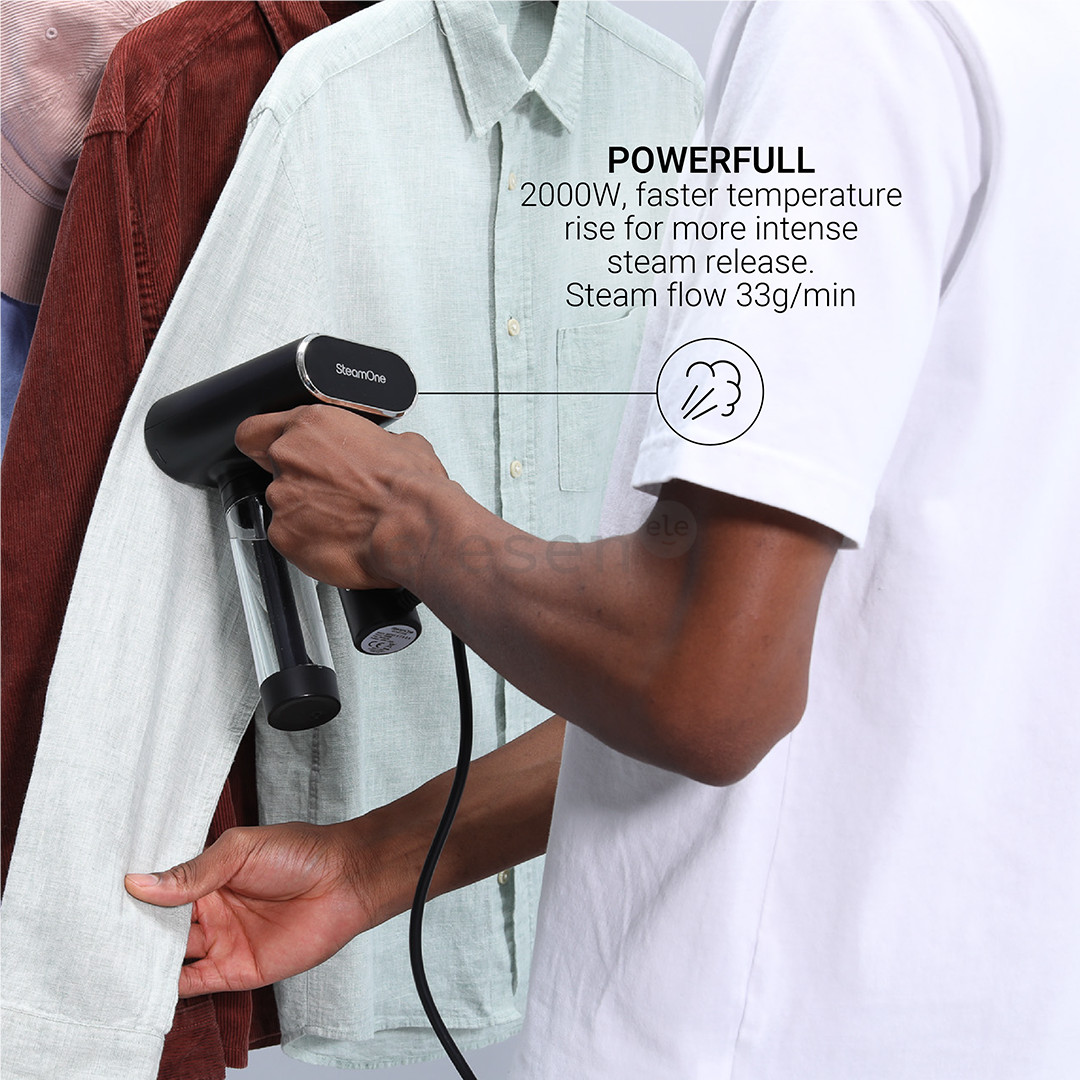 SteamOne Karl 2, 2000 W, juodas - Garinis lygintuvas