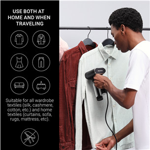 SteamOne Karl 2, 2000 W, juodas - Garinis lygintuvas