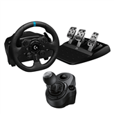 Logitech G923 + Driving Force Shifter, PC, PlayStation, black - Wheel