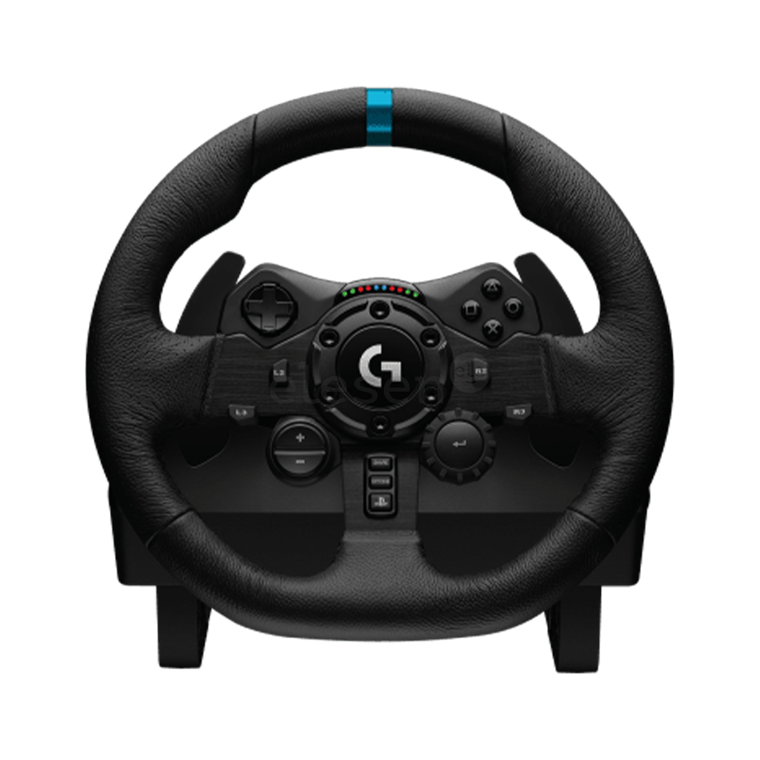 Logitech G923 + Driving Force Shifter, PC, PlayStation, black - Wheel