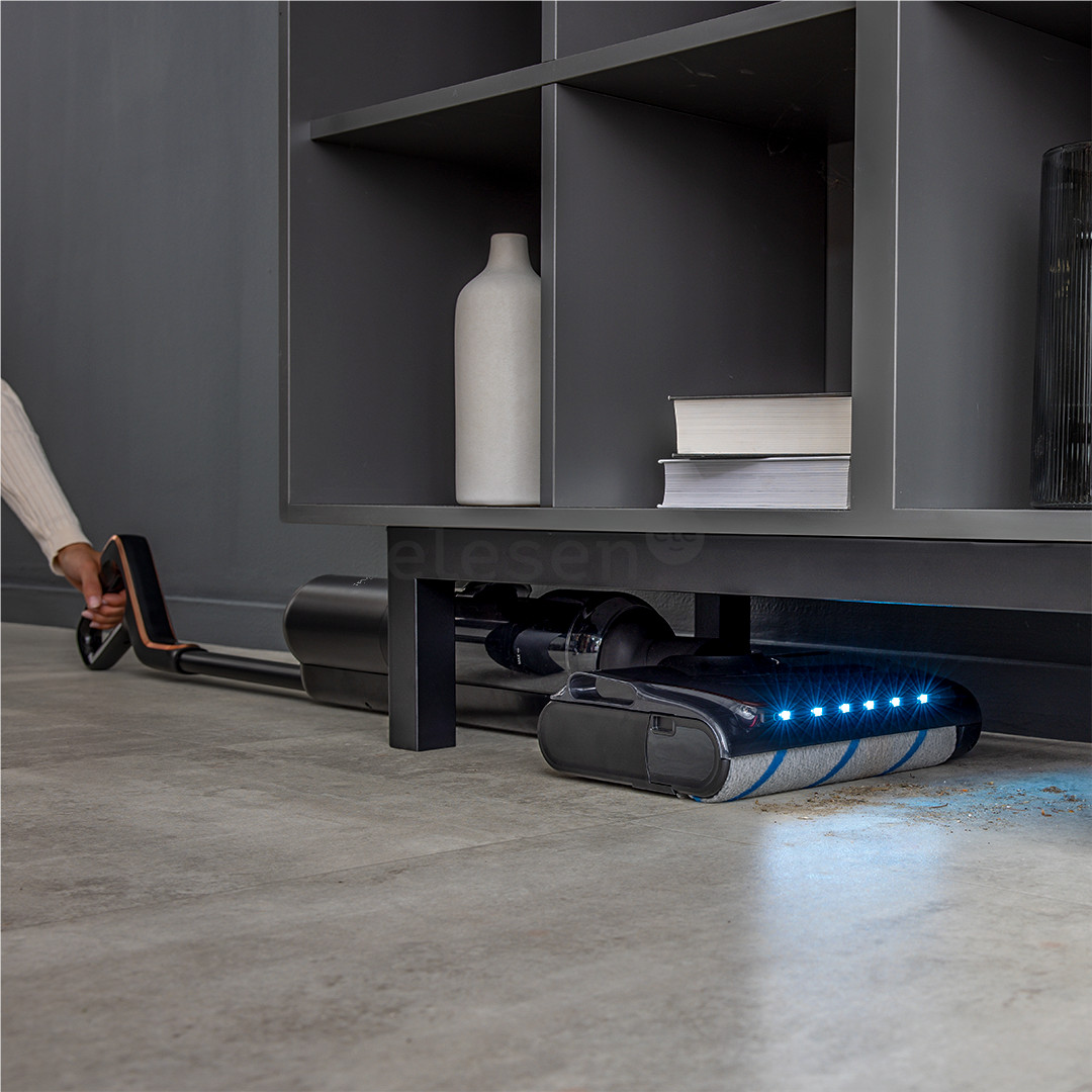 Tefal X-Clean 7, šlapias valymas, juodas/aukso spalvos - Belaidis siurblys kietoms grindims