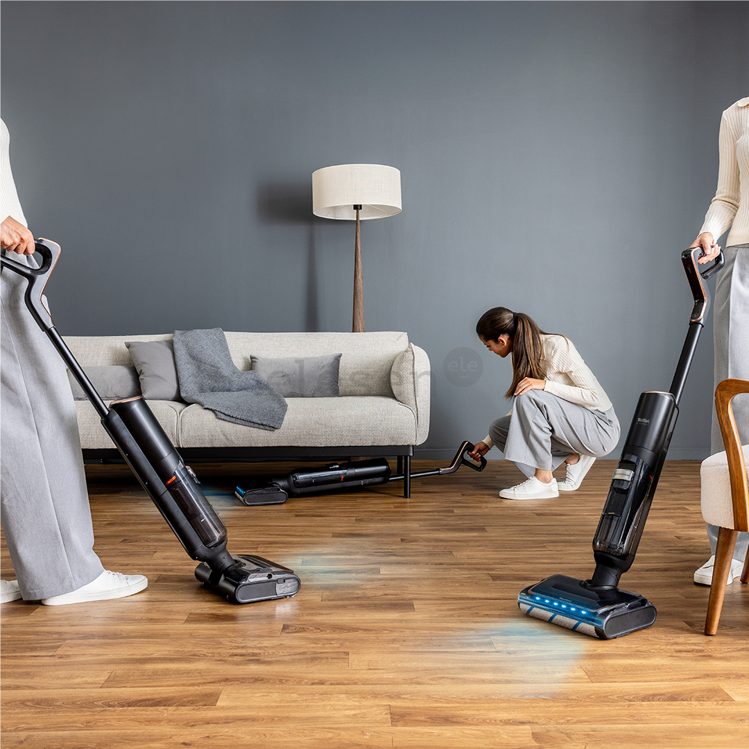 Tefal X-Clean 7, šlapias valymas, juodas/aukso spalvos - Belaidis siurblys kietoms grindims
