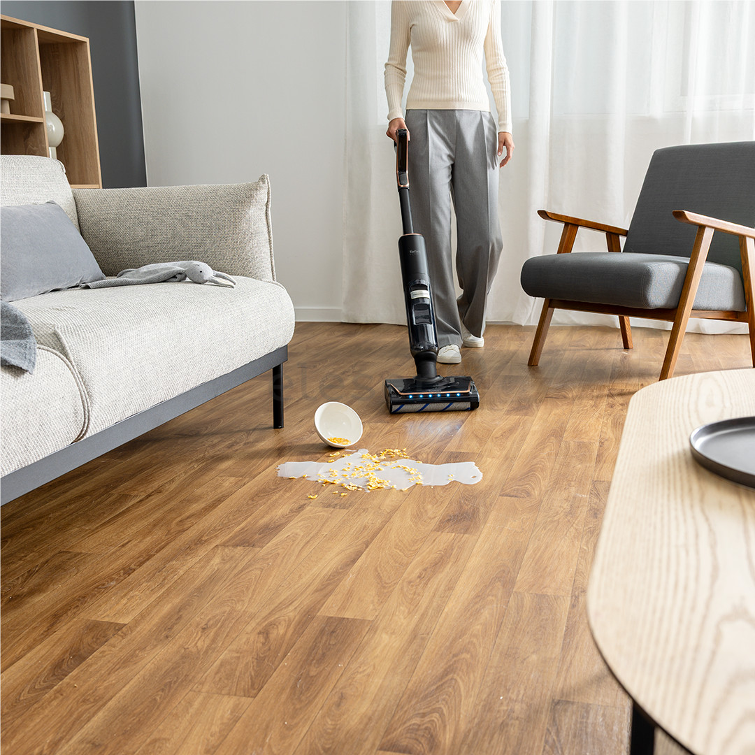 Tefal X-Clean 7, šlapias valymas, juodas/aukso spalvos - Belaidis siurblys kietoms grindims