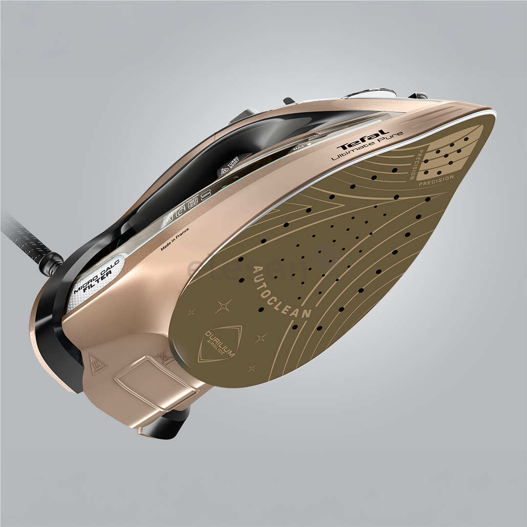 Tefal Ultimate Pure, 3200 Вт, черный/золотистый - Паровой утюг