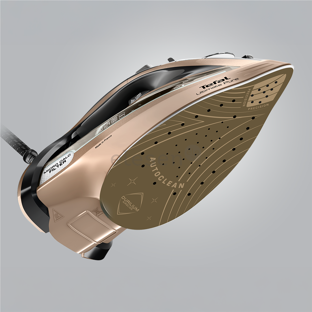 Tefal Ultimate Pure, 3200 W, black/golden - Steam iron