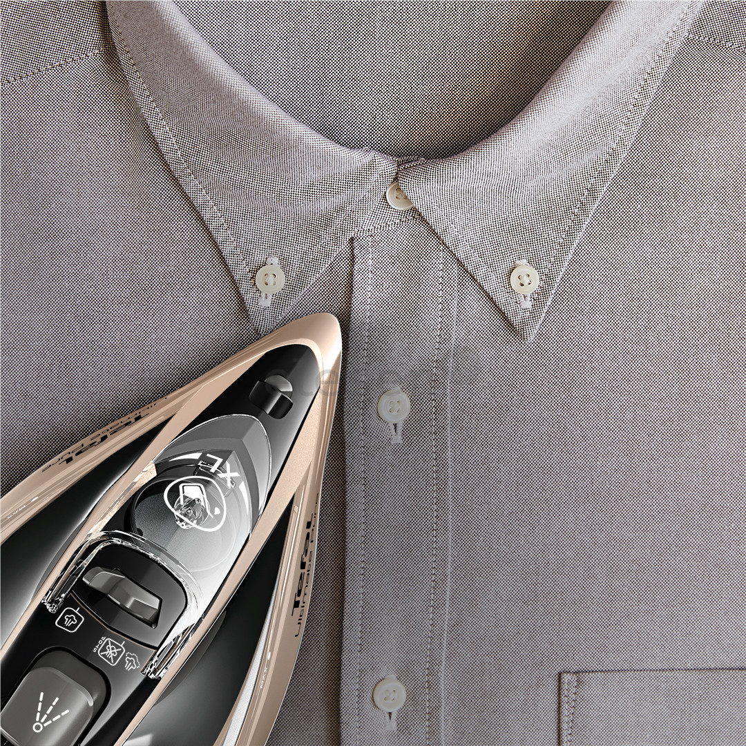 Tefal Ultimate Pure, 3200 Вт, черный/золотистый - Паровой утюг