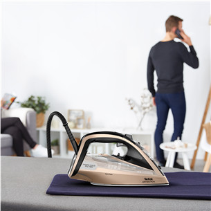 Tefal Ultimate Pure, 3200 Вт, черный/золотистый - Паровой утюг