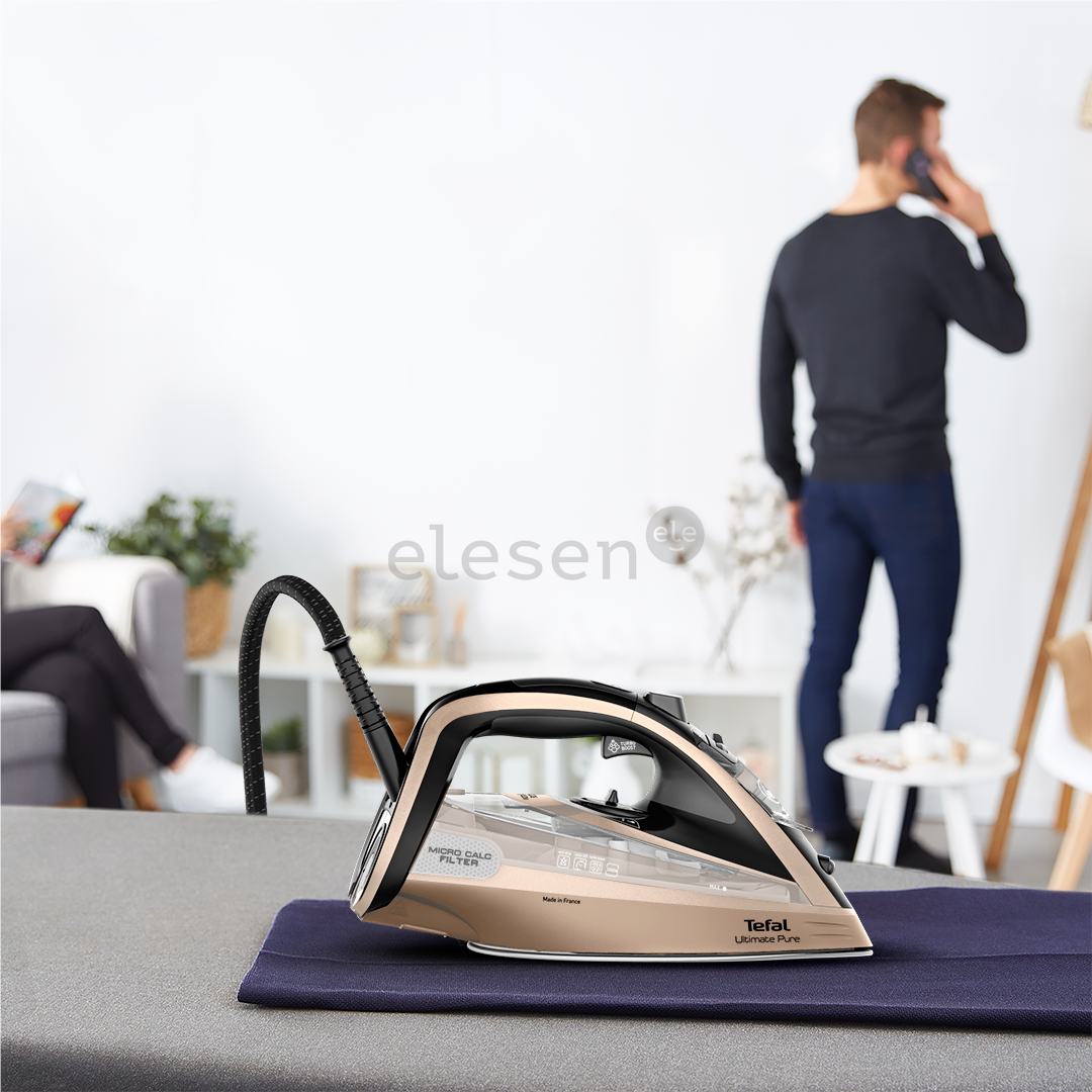 Tefal Ultimate Pure, 3200 W, black/golden - Steam iron