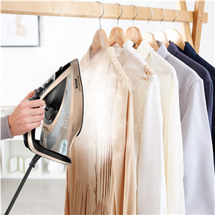 Tefal Ultimate Pure, 3200 Вт, черный/золотистый - Паровой утюг