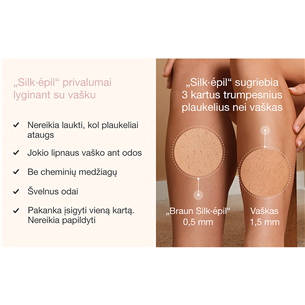 Braun Silk epil 7, Wet & Dry, baltas/rožinis - Epiliatorius