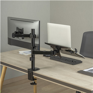 Deltaco Dual Desk Mount, 13-32'', black - Monitor stand