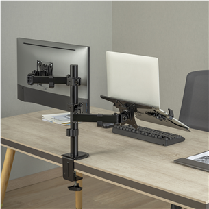 Deltaco Dual Desk Mount, 13-32'', black - Monitor stand