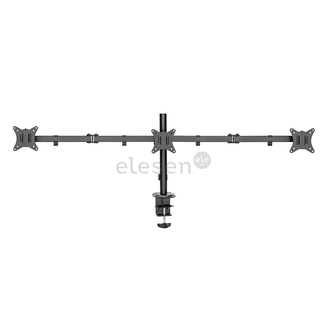 Deltaco Triple Desk Mount, 13-27'', black - Monitor stand