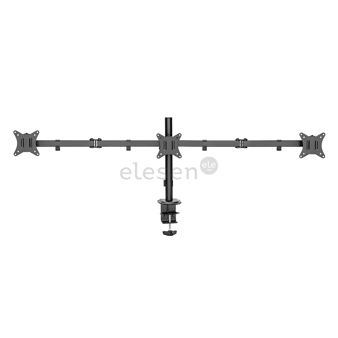 Deltaco Triple Desk Mount, 13-27'', black - Monitor stand