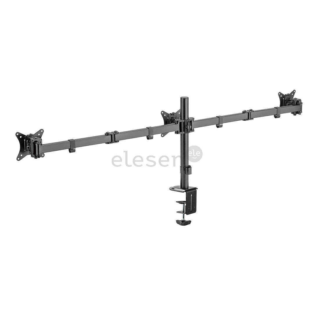 Deltaco Triple Desk Mount, 13-27'', black - Monitor stand