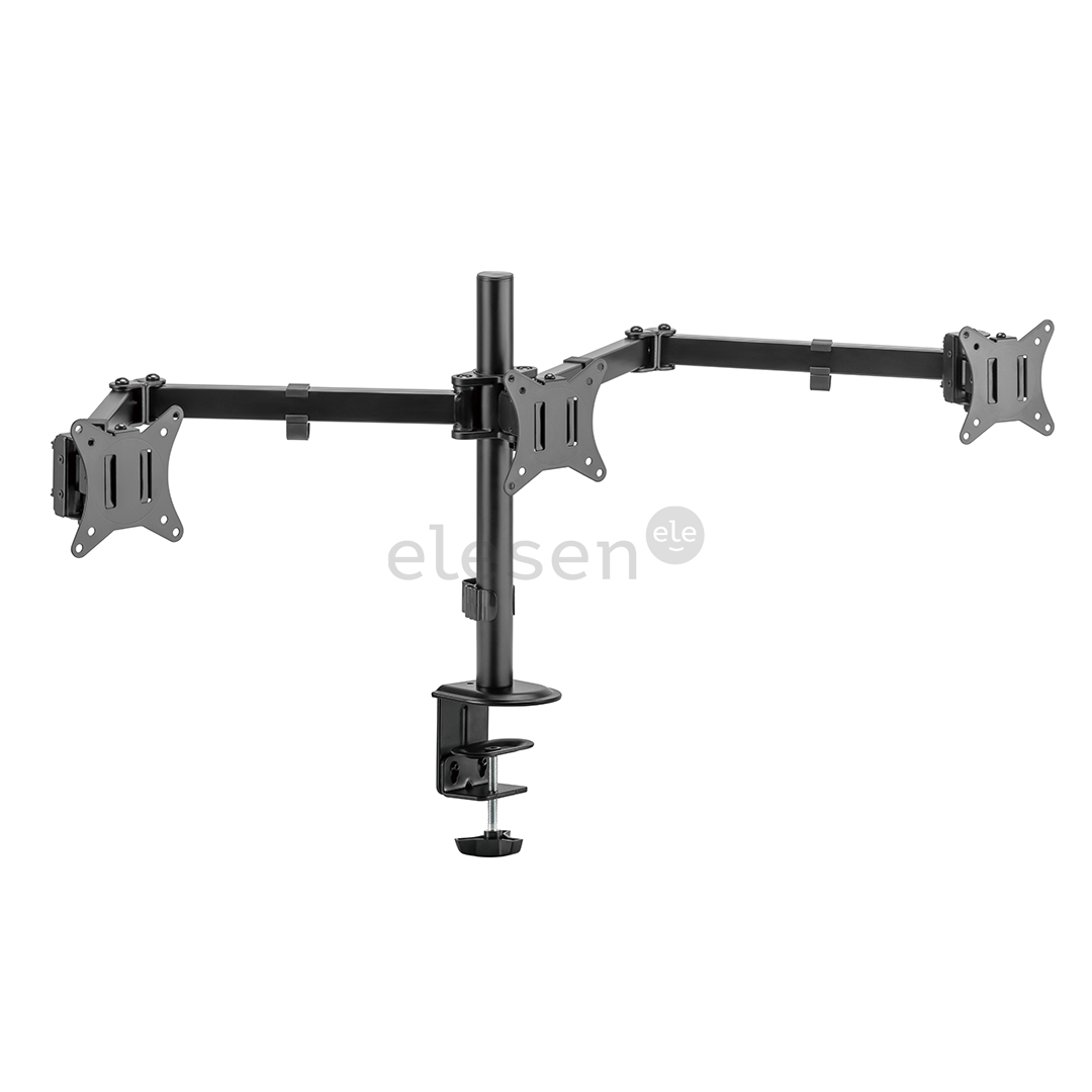 Deltaco Triple Desk Mount, 13-27'', black - Monitor stand