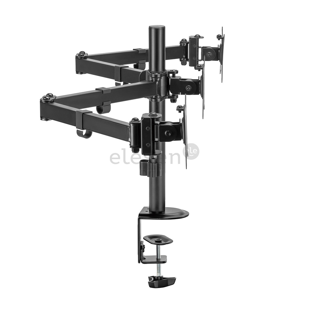 Deltaco Triple Desk Mount, 13-27'', black - Monitor stand