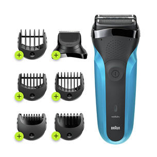 Braun Series 3 Shave & Style, Wet & Dry, mėlynas - Skustuvas 310BT